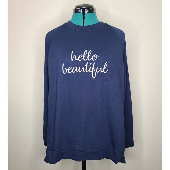 Isaac Mizrahi Hello Beautiful long sleeve shirt - large - Picture 1 of 4